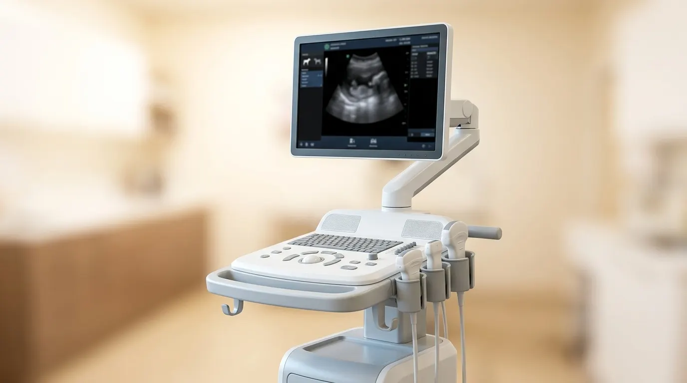 Ultrasonograf na stanowisku diagnostycznym