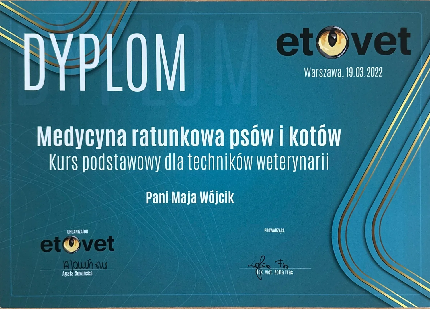 Medycyna ratunkowa psów i kotów – kurs podstawowy dla techników
