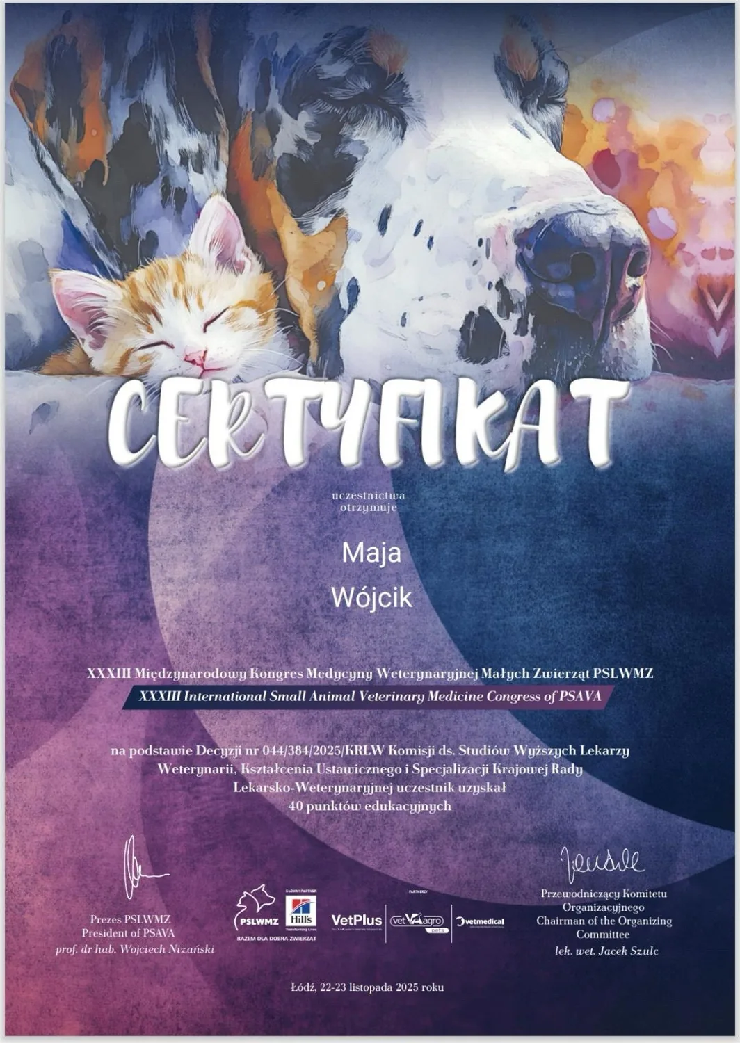 XXXIII Międzynarodowy Kongres Medycyny Weterynaryjnej Małych Zwierząt PSLWMZ